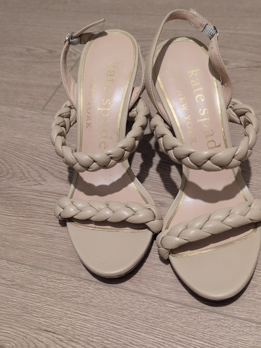 kate spade Braided Strappy Sandals in Beige